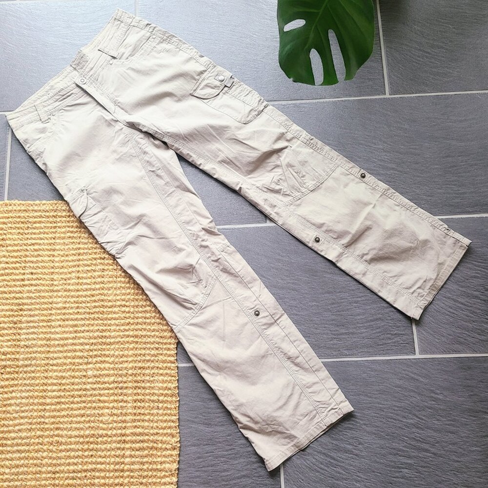 Kuhl Splash Tan Cargo Hiking Pants Roll Up Hem Ankle Women's Size 8 Regular - Picture 8 of 15